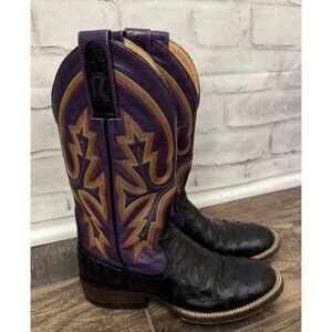 Rod Patrick Custom Hand Made Ostrich Boot Size 5AAA‎ Purple 11 Inch 2003